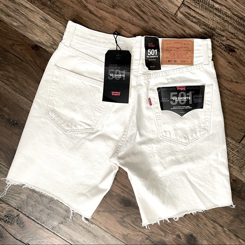 Levis Premium 501 ‘93 Shorts - White Cutoff - W 32”